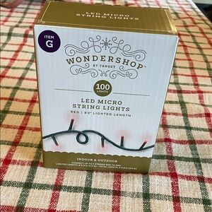 FREE with bundle Wondershop Red LED Micro String Lights NWT unopened